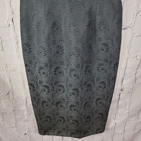 🌏 Charles Chang-Lima solid black printed sleeveless short wool silk blend dress - Picture 6 of 11